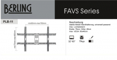 TV Wandhalterung Smal silber