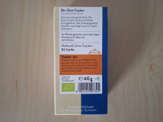 Sonnentor Zimt Ceylon gemahlen bio 40g, NEU & OVP