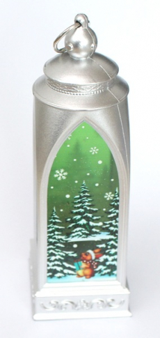 Laterne mit Wintermotiven