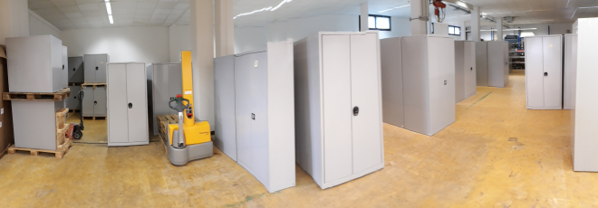 Lista Metallschrank Sondertiefe 65cm/ 5 Stück braun