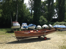 Tessiner Gondel mit 6 PS / 4.4 KW Motor Holz Mahagoni