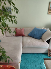  Cordsofa  Cremefarbe , 228cm Breit