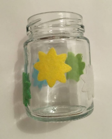 2er Set mini Glasvase Filzdeko