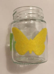 2er Set mini Glasvase Filzdeko