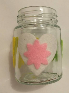 2er Set mini Glasvase Filzdeko