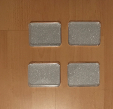 2er Set Deko Box glitzersilber