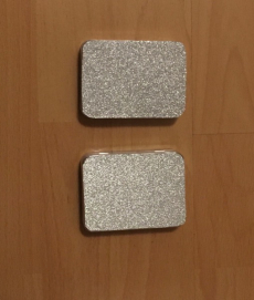 2er Set Deko Box glitzersilber