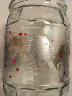 Deko Glasvase farbglitzer