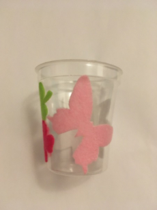 Deko Becher mit Filz