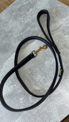 William Walker City Leder Leine – schwarz (150 cm)