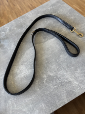 William Walker City Leder Leine – schwarz (150 cm)