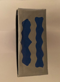 Kleine Deko Box blausilberfarbig