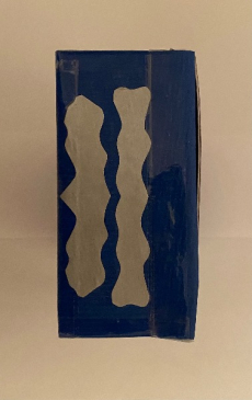 Kleine Deko Box blausilberfarbig