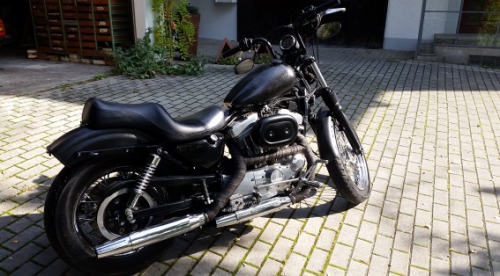 Herbst auf einer Harley