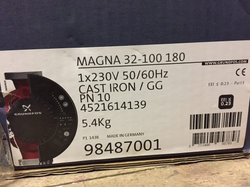 Pumpe Grundfos Magna GEO 32 - 100 180 mm Stromsparpumpe 1 x 230 V
