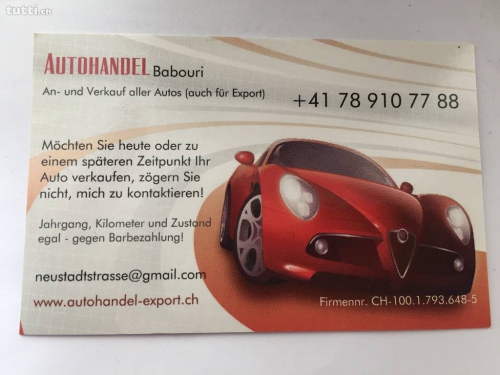 Ankauf Autos - auch für Export