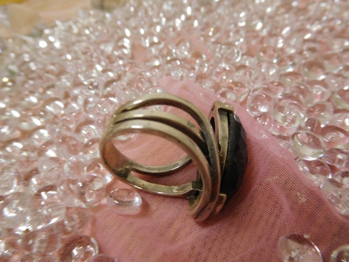 ring sterling silber 925,mit onyx ,nickelfrei.