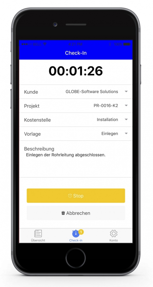 Timeentries - Mobile Zeitbuchung für schweizer KMU