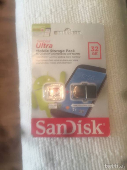 NEU SanDisk Ultra/Pack 32GB microSD + USB Flashlaufwerk 