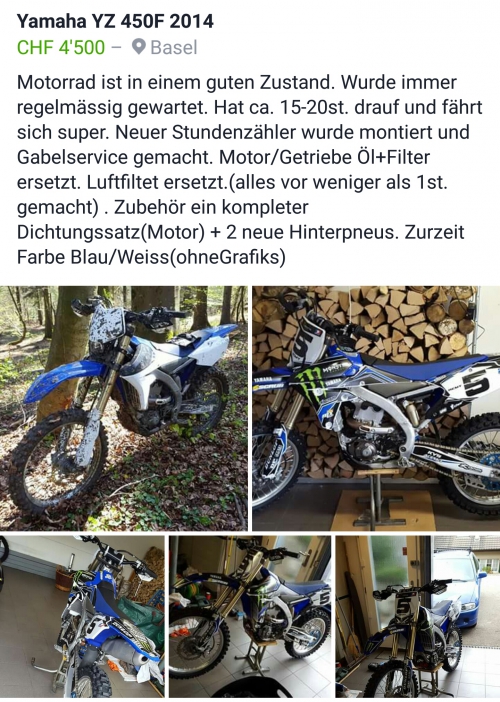 Yamaha YZ 450 '14'