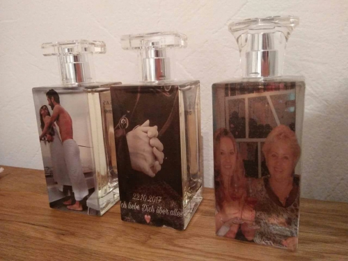 Parfum mit Foto nach Wunsch als Laserdruck