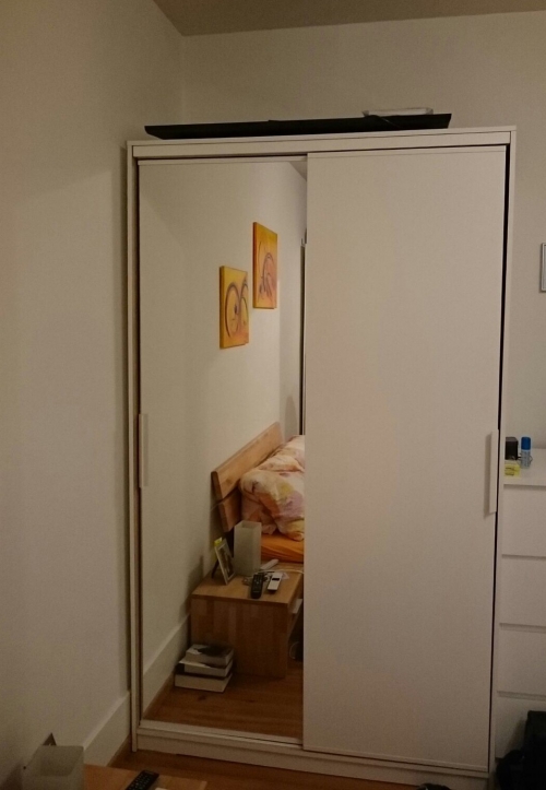 MORVIK IKEA Kleiderschrank mit Spiegel