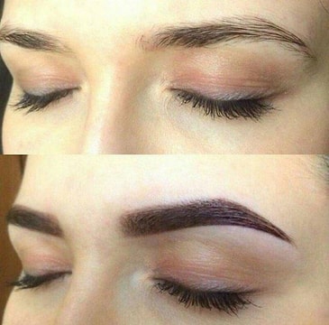 Permanent Make-up Augenbrauen Pudrige