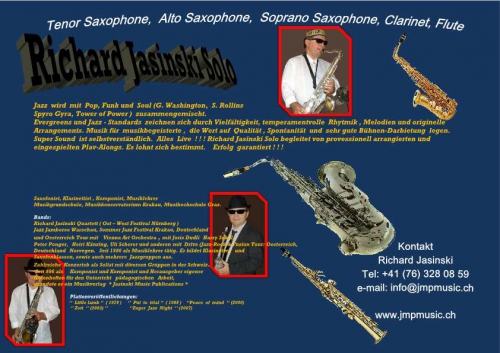 Saxophonist Richard Jasinski Solo für Ihren Anlass