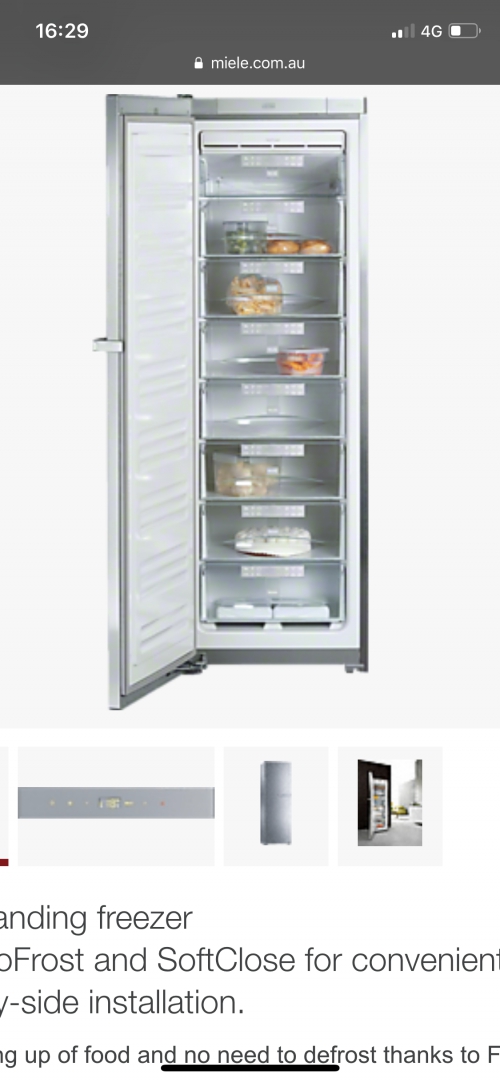 Miele Gefrierschrank NEU!! Edelstahl GRAU