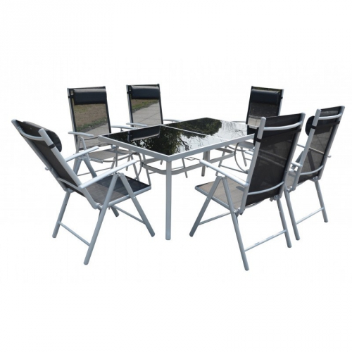 Alu Gartengarnitur Tisch + 6 Stühle (Kostenlose Lieferung)