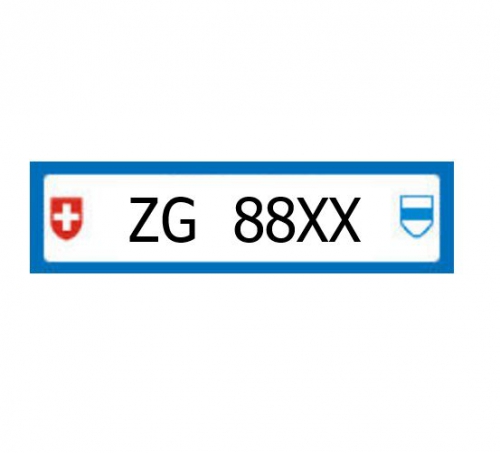 Kontrollschild ZG88XX