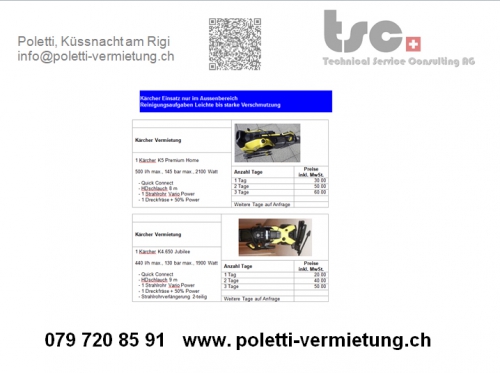 Vermietung von Kärcher für Aussenbereich