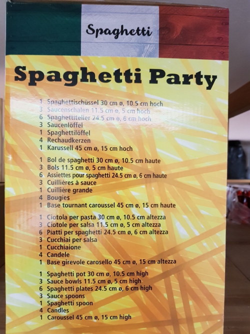 Spaghetti party