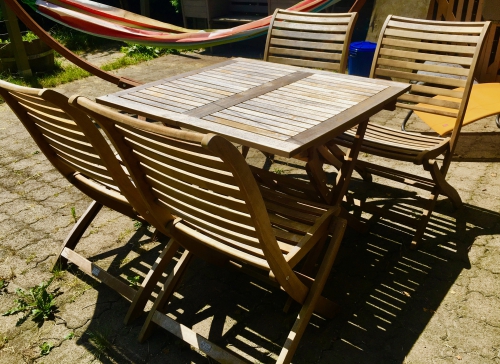 4 Gartenstühle aus Holz FSC klappbar