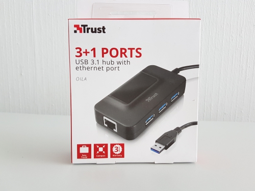 3+1 Ports USB 3.1 Hub mit Ethernet-Anschluss