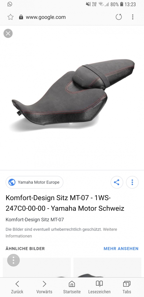 Yamaha Comfort Fahrersitz 