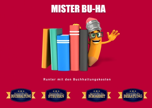 MISTER BU-HA: RUNTER MIT DEN BUCHHALTUNGSKOSTEN, JETZT AB 100/MT.