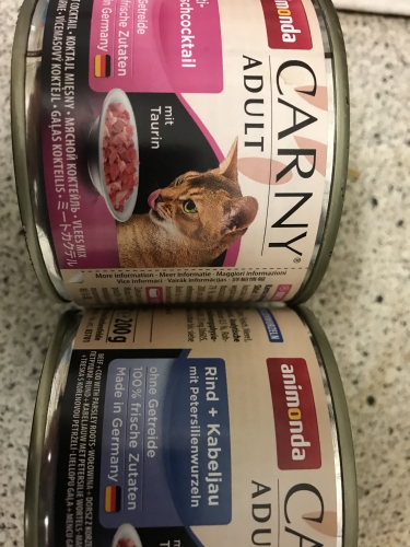 Köstliches Katzenfutter Carny 