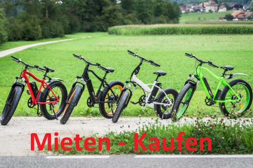 Sommerangebot  -> e-FATbike Monatsmiete 299CHF 