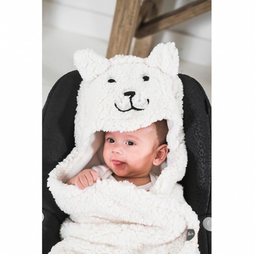 99410364 Jollein Baby-Einschlagdecke Teddy Bear Gebrochenes Weiß 