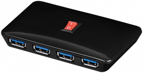 4 Port USB - HUB 3.0 - SuperSpeed USB - HUB inkl. Netzteil