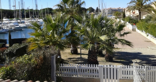 Cap d'Agde: klim.Appart. pr.Strand,parking, wifi, Hafensicht