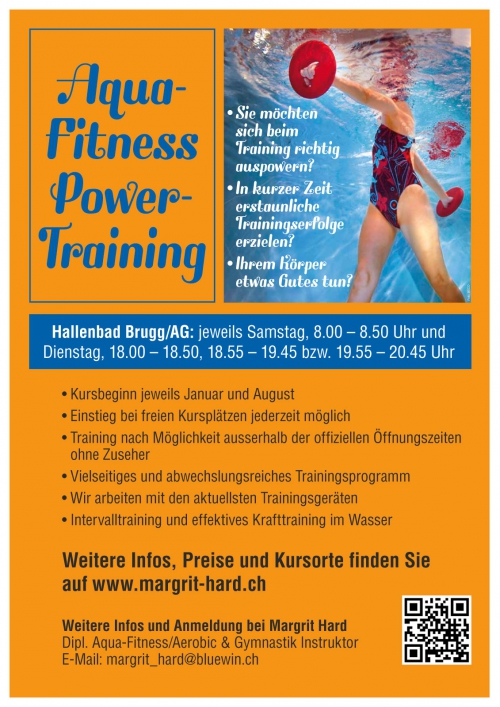 Power im Wasser; Aqua Power Fitness Brugg/AG