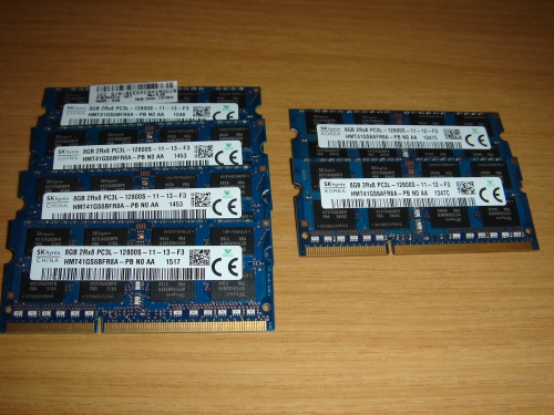 2 stück 8gb PC3L ddr3 laptop ram.