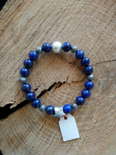 Schmuck aus Edel- und Halbedelsteinen; Armband Lapislazuli