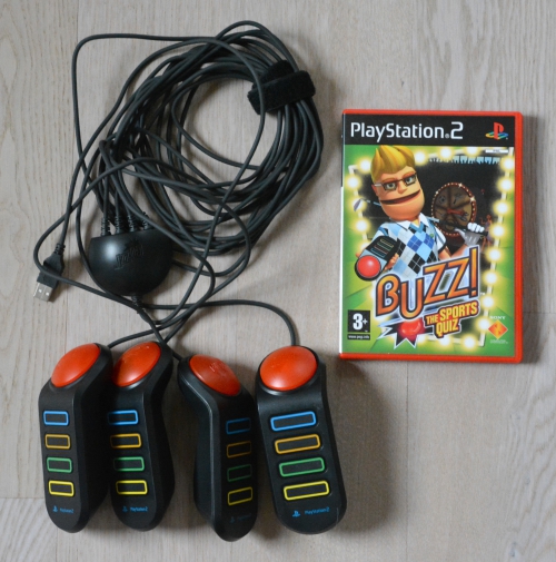 Playstation 2 / PS2 Buzzer mit Spiel: The Sports Quiz