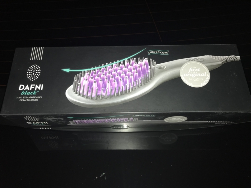 Dafni Original Hair Straightening Ceramic Brush Black