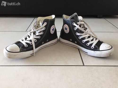 Original Converse Leder schwarz Günstig