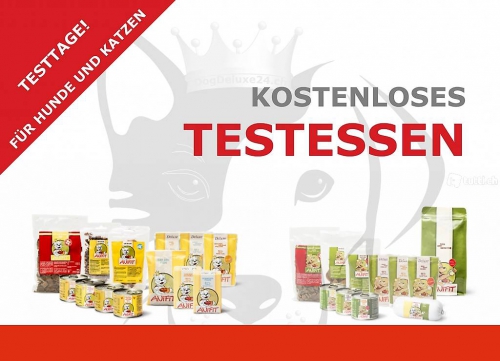 Gratis Testessen für Ihre Hunde und Katzen