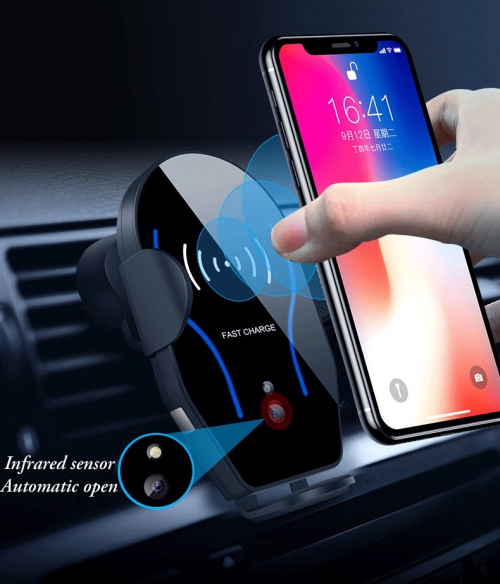 Automatische Qi Wireless Car Charger KFZ Auto Handyhalterung